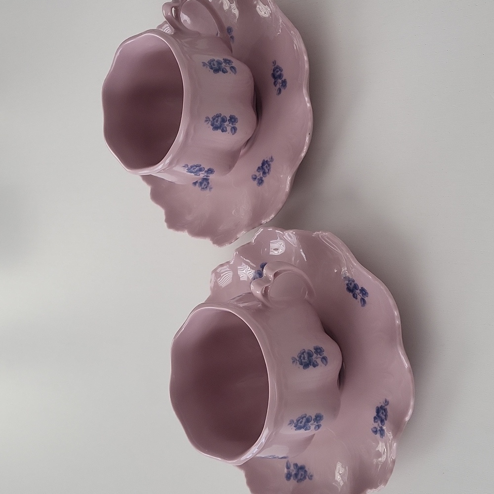 Two Teacups and Saucers